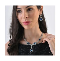 Sohi Women's Silver Plated Designer Stone Jewellery Set