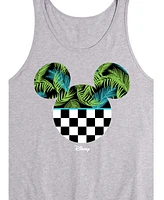 Airwaves Men's Disney Mickey Palm Checkered Head Sleeveless Tank Top