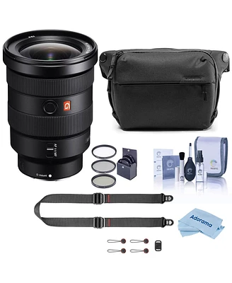 Sony Fe 16-35mm f/2.8 Gm Lens for Sony E, Bundle with Peak Design SlideLITE Strap, Everyday Sling V2, 82mm Filter Kit, Cleaning Kit, Cleaning Cloth