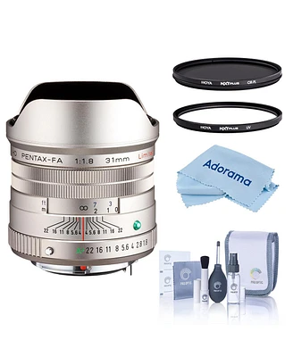 Pentax Hd Pentax-fa 31mm f/1.8 Limited Lens, Silver, Bundle with Hoya 58mm Uv and Cpl Filters