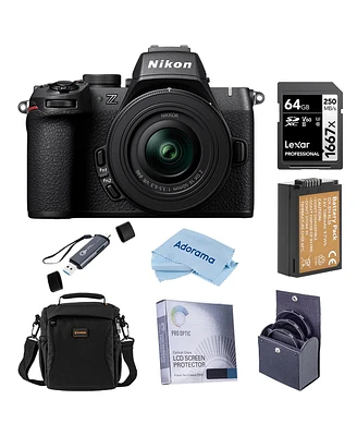 Nikon Z50II Mirrorless Camera with Nikkor Z Dx 16-50mm f/3.5-6.3 Vr Lens, Bundle with 128GB Memory Card, 46mm Filter Kit and Bag