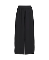 Lands' End Women's Creaseless High Rise Palazzo Crop Pants