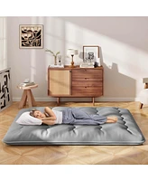 Queen Futon Mattress Japanese Floor Pad Washable Cover Carry Bag