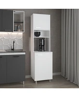 Buckeye Kitchen Pantry with Open Storage and 2 Doors, White