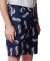 Paisley & Gray Men's Felix Slim Fit Pineapple Print 8-1/2" Shorts