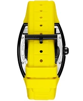 Dkny Men's Urban Automatic Yellow Silicone Strap Watch, 51mm
