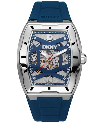 Dkny Men's Urban Automatic Dark Blue Silicone Strap Watch