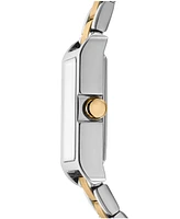 Dkny Women's Westside Midi White Mop Dial Gold Two-Tone Stainless Steel Bracelet Watch 25.5x33mm