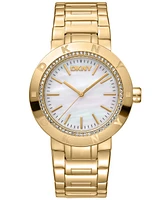 Dkny Women's Eastside Logo Gold-Tone Stainless Steel Bracelet Watch, 36mm