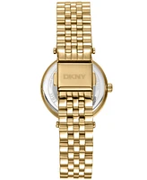 Dkny Women's Essential Glitz Gold-Tone Stainless Steel Bracelet Watch, 30mm