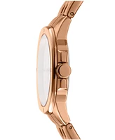 Dkny Women's Brooklyn Midi Rose Gold-Tone Stainless Steel Bracelet Watch, 34mm