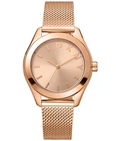 Dkny Women's Astoria Logo Rose Gold-Tone Stainless Steel Bracelet Watch, 34mm