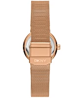 Dkny Women's Eastside Rose Gold-Tone Stainless Steel Bracelet Watch, 28mm