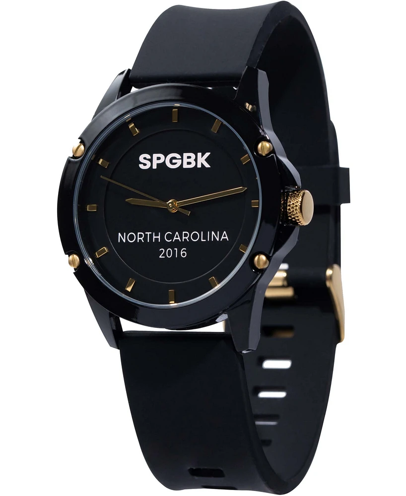 Spgbk Watches Unisex Cumberland Black Silicone Strap Watch 44mm