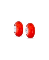 Bling Jewelry Set of 2 Smooth Opaque Murano Glass Charm Bead for European Bracelets Sterling Silver