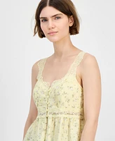 And Now This Women's Lace-Trim Floral Peplum Top, Exclusvely at Macy's