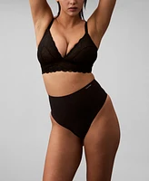 Calvin Klein Women's Second Skin Light Smoothing Thong Underwear QF8155