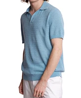 Paisley & Gray Men's Slim Fit Short Sleeve Open Collar Knit Polo Sweater