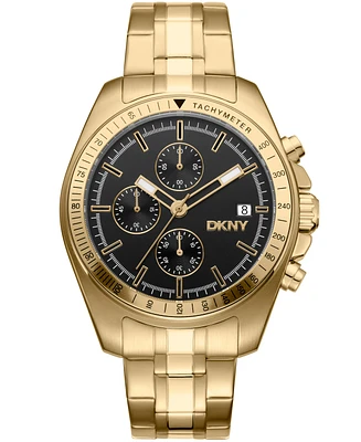 Dkny Men's Central Park Chronograph Gold-Tone Stainless Steel Bracelet Watch, 42mm