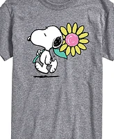 Airwaves Men's Peanuts Snoopy Spring Flower Short Sleeve T-Shirt