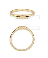 Devata Signet Ring in 14K Gold, Size 7, approx. 1.6 grams.