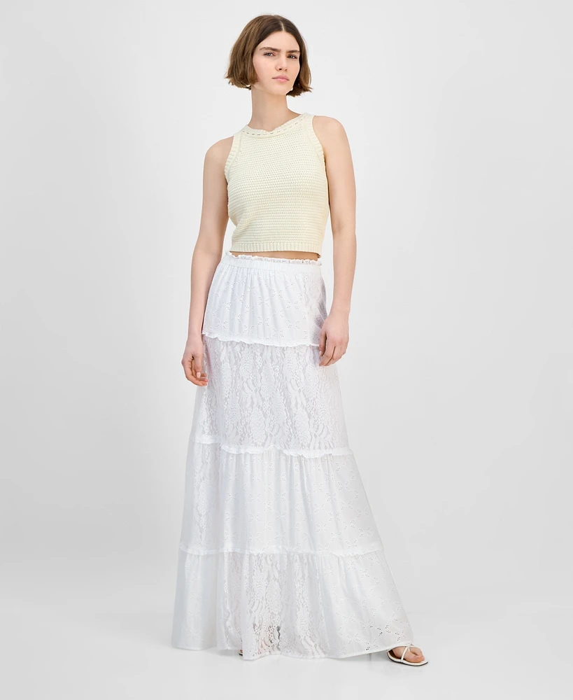 And Now This Women's Lace Eyelet Maxi Skirt, Exclusively at Macy's