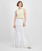 And Now This Women's Lace Eyelet Maxi Skirt, Exclusively at Macy's