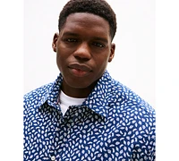 Tommy Hilfiger Men's Big & Tall Leaf-Pattern Linen Shirt