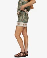 Sanctuary Women's Spring Breaker Border-Print Shorts