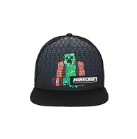 Minecraft Boys Charged Creeper Youth 2-Pack Curved Bill Snapback Hat & Bi-Fold Wallet Combo Set
