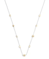 Coach Signature Tea Rose Heart Strand Necklace