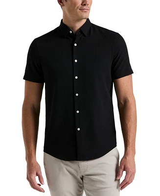 Perry Ellis Men's Slim-Fit Stretch Solid Button-Down Seersucker Shirt