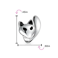 Bling Jewelry Set of 3 Koala Panda, Elephant, Foxy Lady Animal Fox Charm Bead Sterling Silver