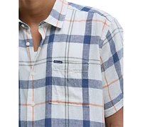 Barbour Men's Croft Short Sleeve Button-Front Tartan Pattern Shirt