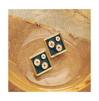 Sohi Women's Gold Plated Designer Stud Earrings