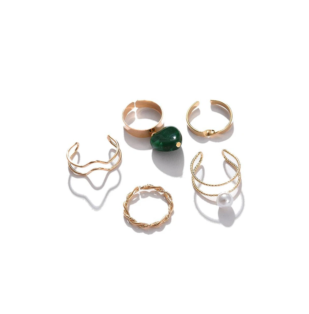Sohi Women's Minimal Multi-Layer Ring