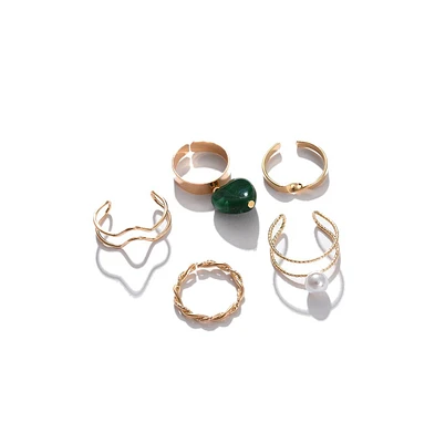 Sohi Women's Minimal Multi-Layer Ring