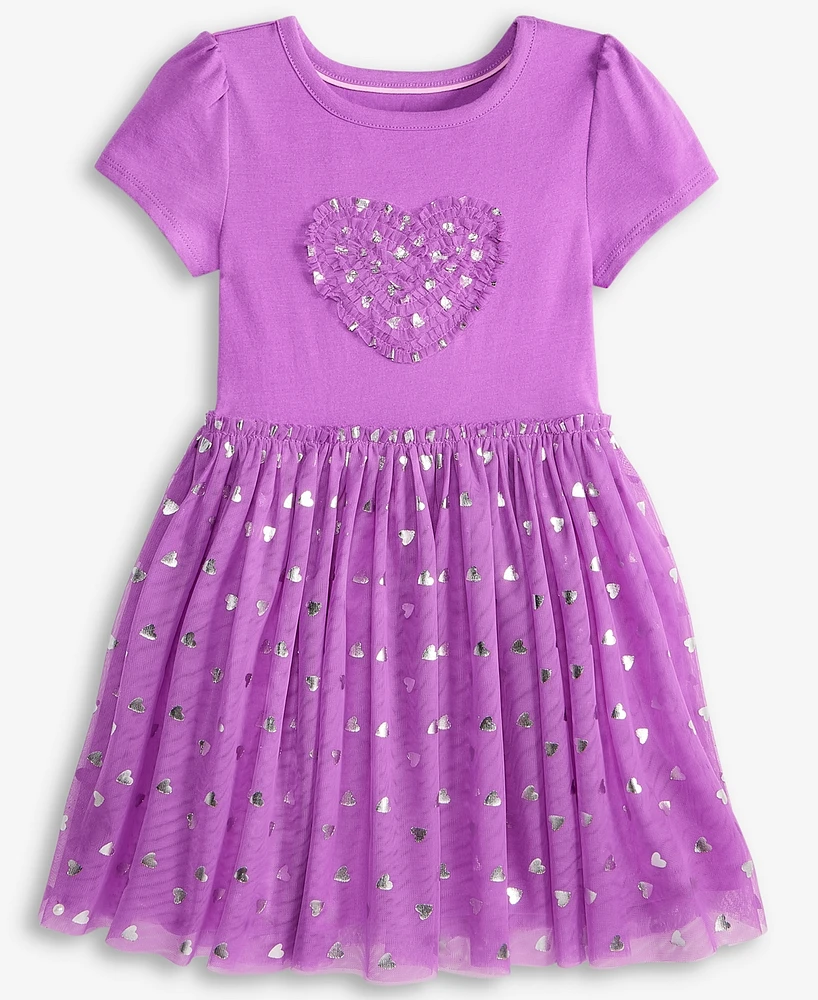 Toddler Girls Foil Heart Tutu Dress, Exclusively at Macy's