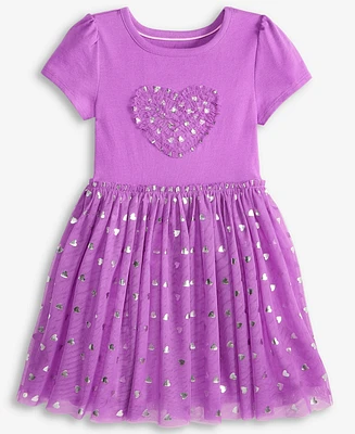 Toddler Girls Foil Heart Tutu Dress, Exclusively at Macy's