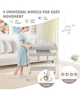 Costway Baby Diaper Changing Table Folding Newborn Nursery Organizer