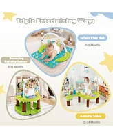 Costway Toddler 3-in-1 Activity Center Bouncing Saucer w/ 3-position