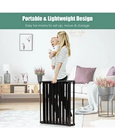 Costway Baby 6 Panel Safe Metal Gate Play Yard