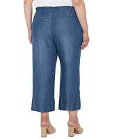 Liverpool Los Angeles Trendy Plus Chambray Pull-On Cropped Pants