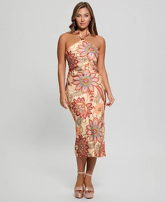 Guess Women's Marsha Sleeveless Asymmetric-Neck Dress