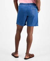 Club Room Men's Drawstring Chambray Shorts, Exclusively at Macy's