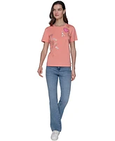 Karl Lagerfeld Paris Women's Embellished Graphic T-Shirt