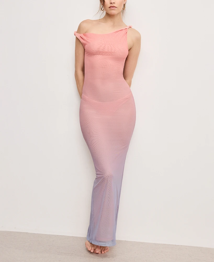 Good American Women's Ombre Mesh Twist Dress Cover-Up
