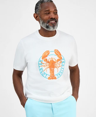 Club Room Men's Short-Sleeve Lobster Water Cotton Sweater T-Shirt, Exclusively at Macy's
