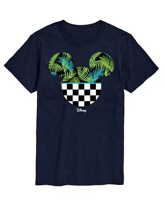 Airwaves Men's Disney Mickey Checkered Palm Head Short Sleeve T-Shirt