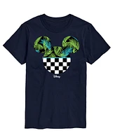 Airwaves Men's Disney Mickey Checkered Palm Head Short Sleeve T-Shirt